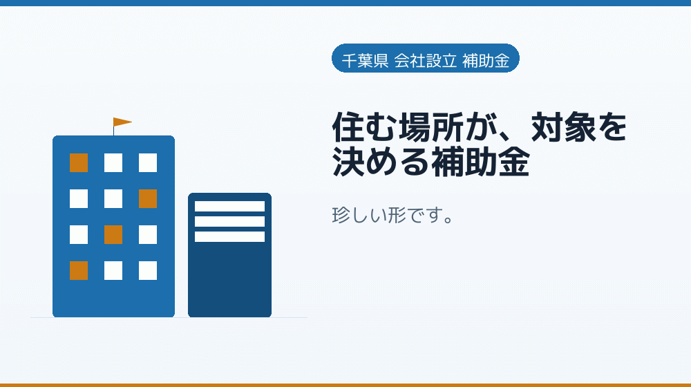 住む場所が、対象を決める補助金|会社設立の補助金と支援