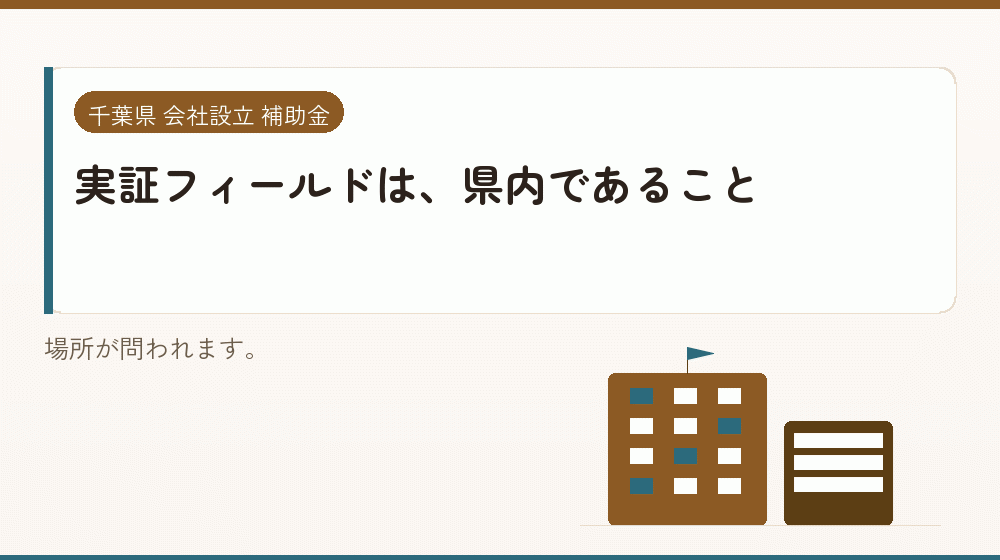 実証フィールドは、県内であること｜会社設立の補助金と支援