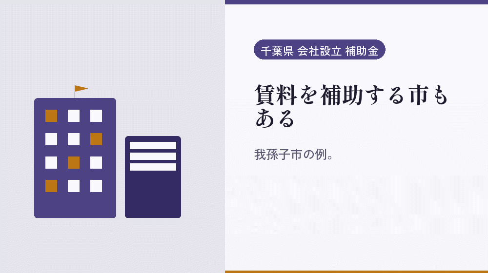賃料を補助する市もある｜会社設立の補助金と支援