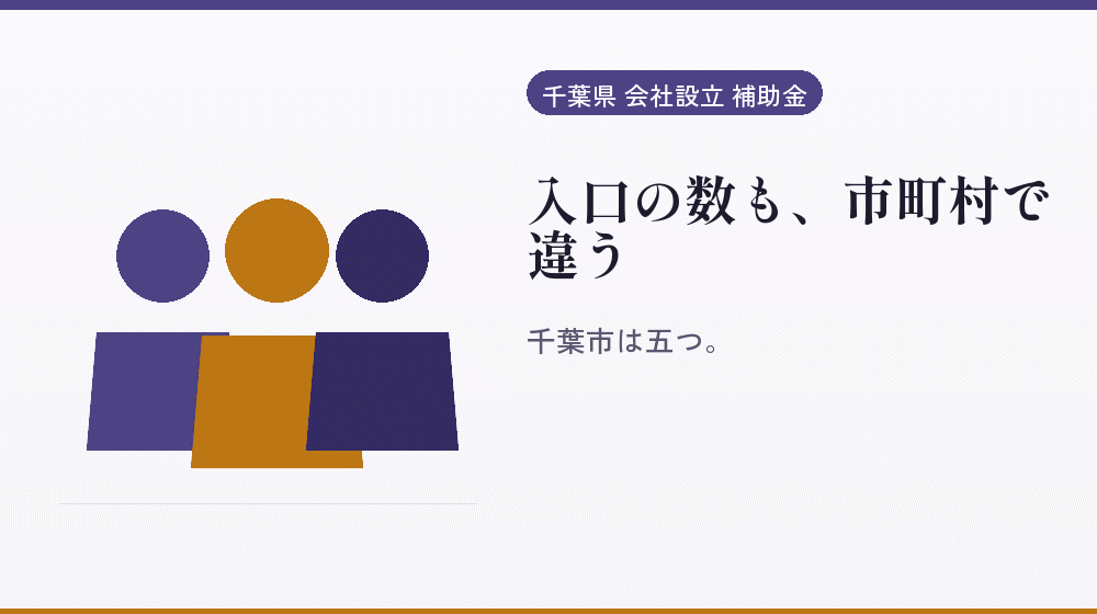 入口の数も、市町村で違う｜会社設立の補助金と支援