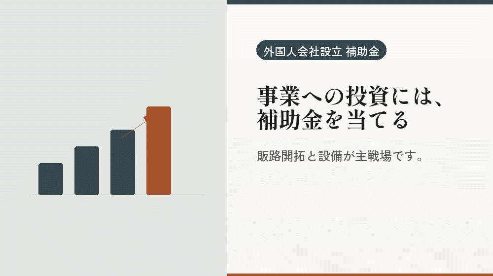 事業への投資には、補助金を当てる|会社設立の補助金と支援
