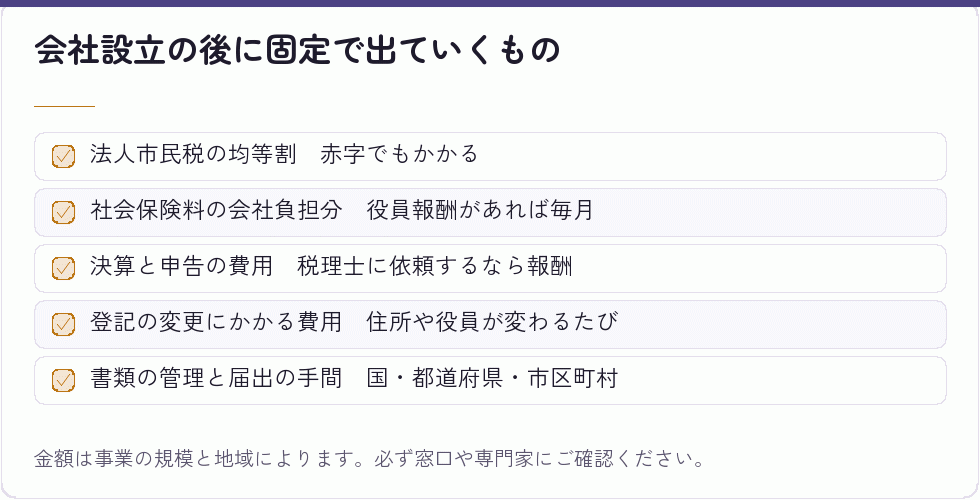 法人にすると増える負担