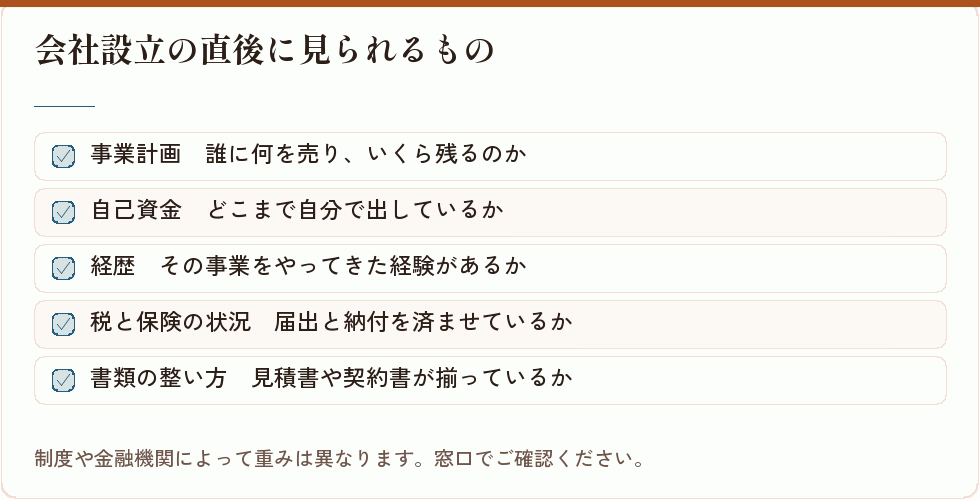 審査で見られる項目