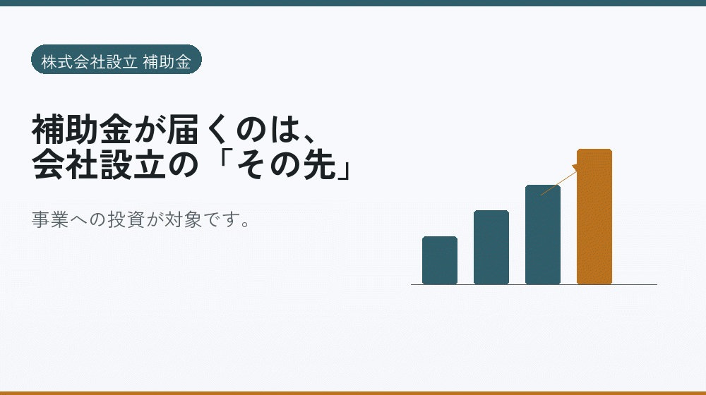 補助金が届くのは、会社設立の「その先」|会社設立の補助金と支援