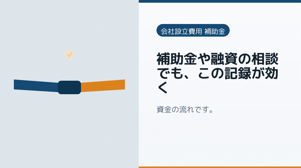 補助金や融資の相談でも、この記録が効く｜会社設立の補助金と支援