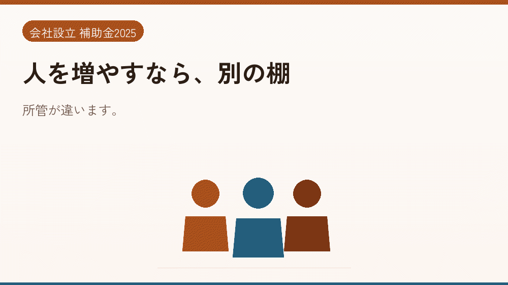 人を増やすなら、別の棚｜会社設立の補助金と支援