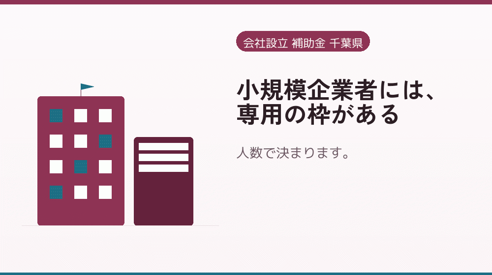 小規模企業者には、専用の枠がある|会社設立の補助金と支援