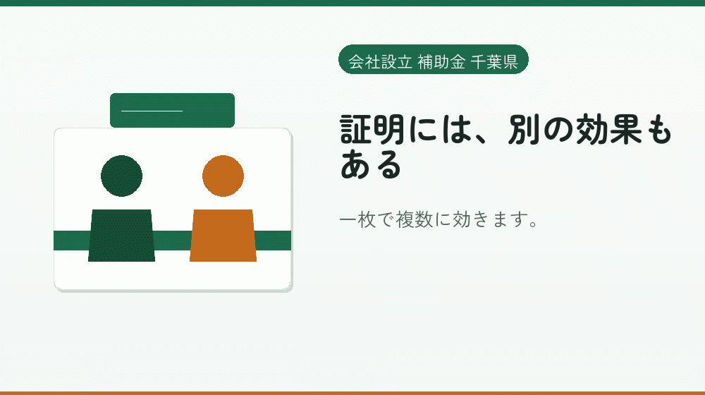 証明には、別の効果もある｜会社設立の補助金と支援