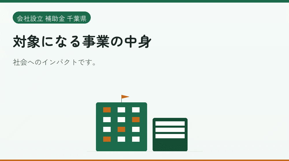 対象になる事業の中身｜会社設立の補助金と支援