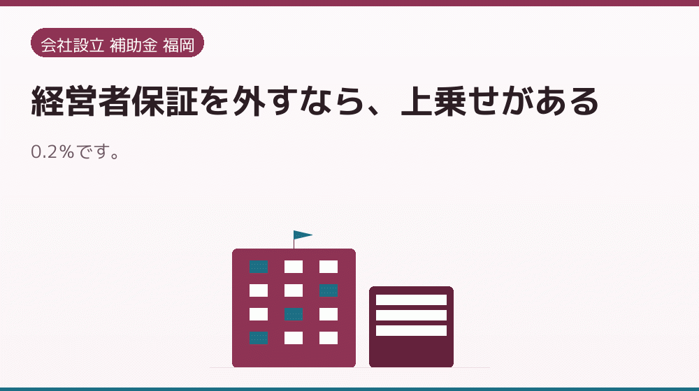 経営者保証を外すなら、上乗せがある|会社設立の補助金と支援