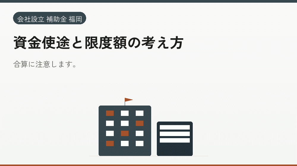 資金使途と限度額の考え方|会社設立の補助金と支援