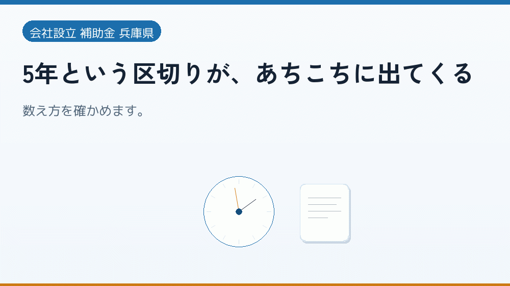 5年という区切りが、あちこちに出てくる|会社設立の補助金と支援