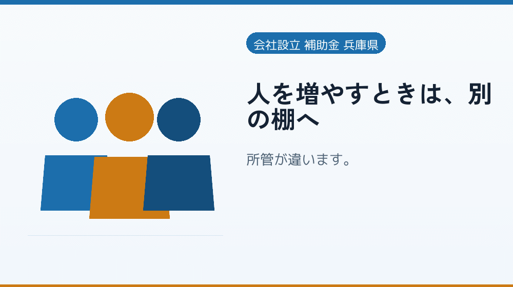 人を増やすときは、別の棚へ|会社設立の補助金と支援