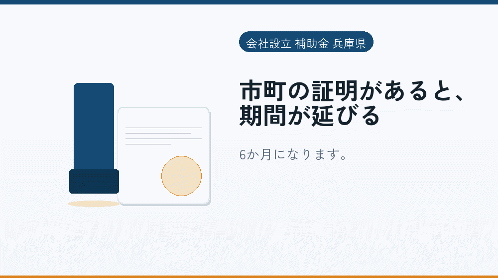 市町の証明があると、期間が延びる｜会社設立の補助金と支援