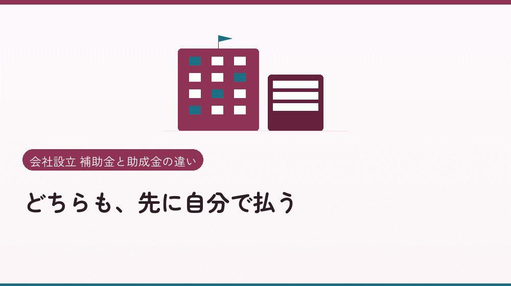 どちらも、先に自分で払う|会社設立の補助金と支援
