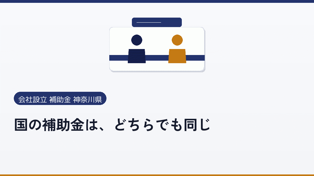 国の補助金は、どちらでも同じ｜会社設立の補助金と支援