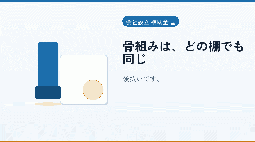 骨組みは、どの棚でも同じ｜会社設立の補助金と支援