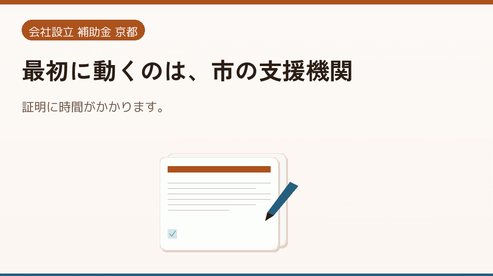 最初に動くのは、市の支援機関|会社設立の補助金と支援
