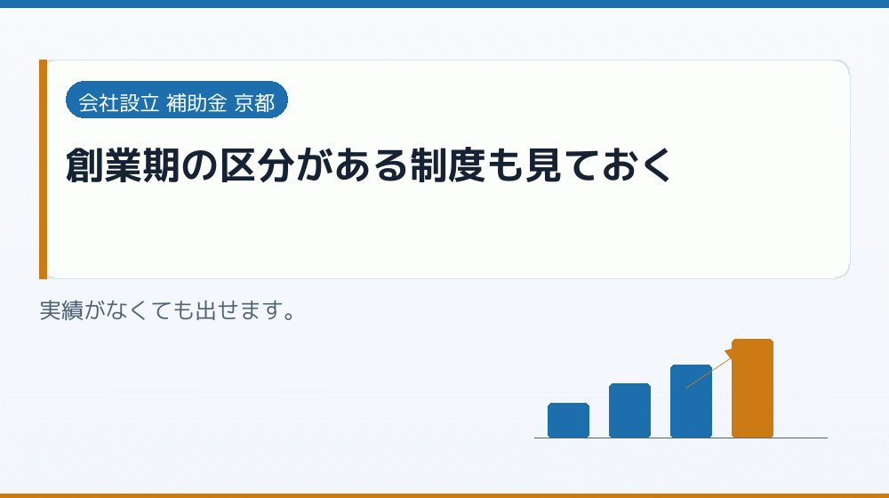 創業期の区分がある制度も見ておく|会社設立の補助金と支援