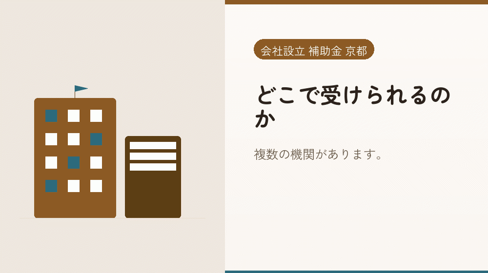 どこで受けられるのか|会社設立の補助金と支援
