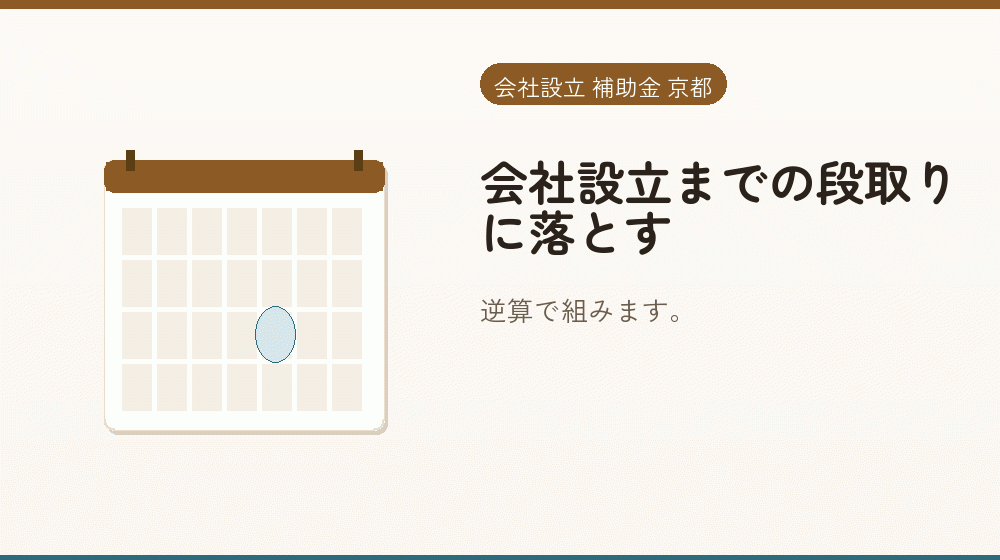 会社設立までの段取りに落とす|会社設立の補助金と支援