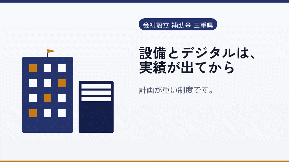 設備とデジタルは、実績が出てから｜会社設立の補助金と支援
