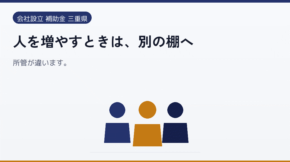 人を増やすときは、別の棚へ｜会社設立の補助金と支援