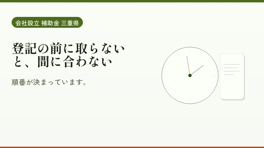 登記の前に取らないと、間に合わない｜会社設立の補助金と支援
