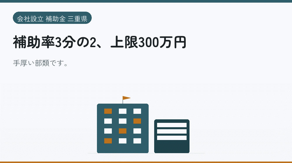 補助率3分の2、上限300万円｜会社設立の補助金と支援