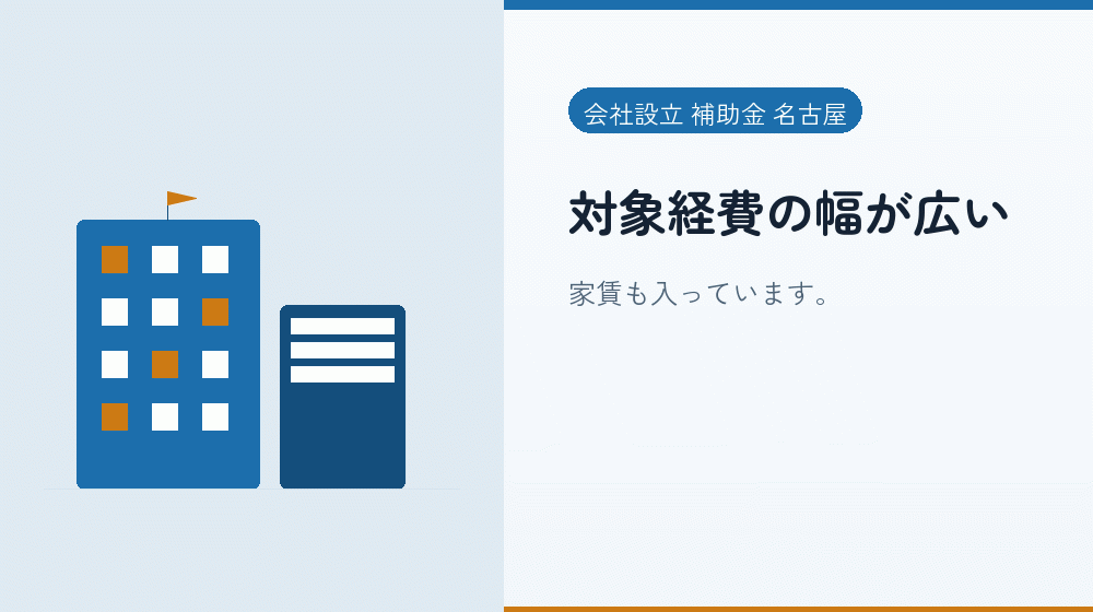 対象経費の幅が広い｜会社設立の補助金と支援