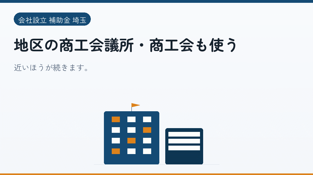 地区の商工会議所・商工会も使う|会社設立の補助金と支援