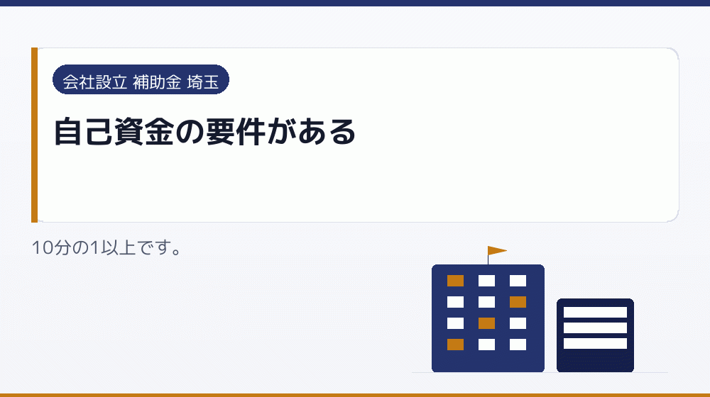 自己資金の要件がある|会社設立の補助金と支援