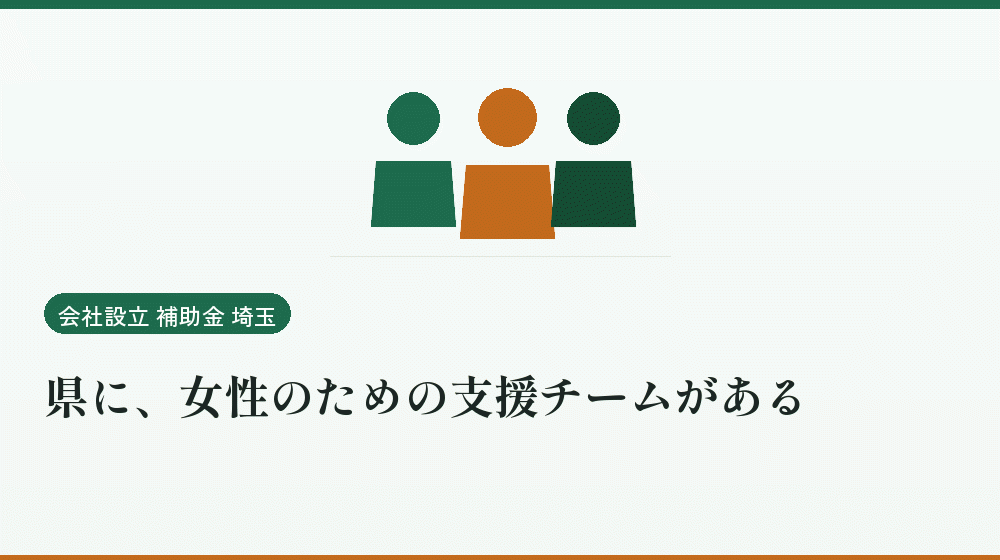 県に、女性のための支援チームがある｜会社設立の補助金と支援