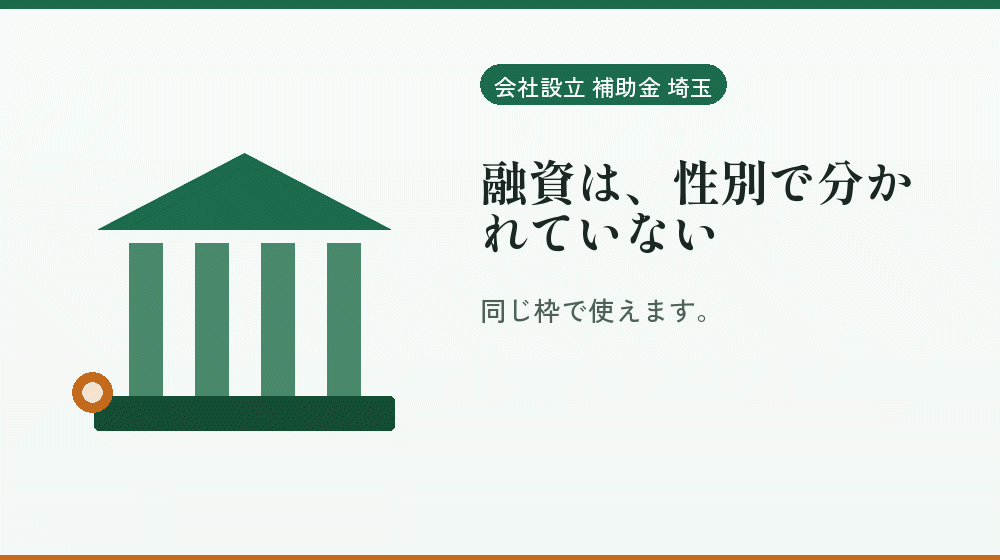 融資は、性別で分かれていない｜会社設立の補助金と支援
