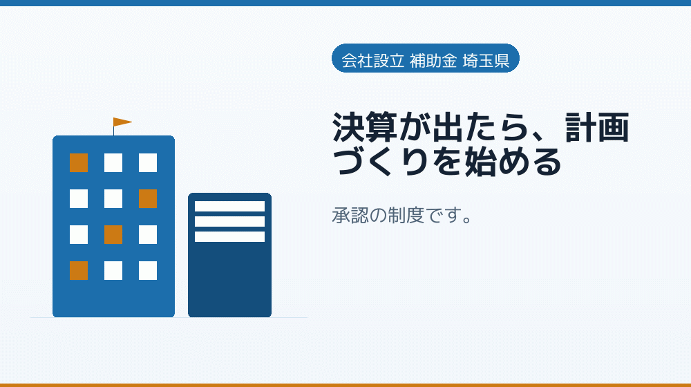決算が出たら、計画づくりを始める|会社設立の補助金と支援