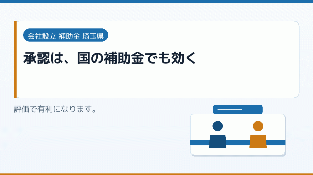 承認は、国の補助金でも効く|会社設立の補助金と支援