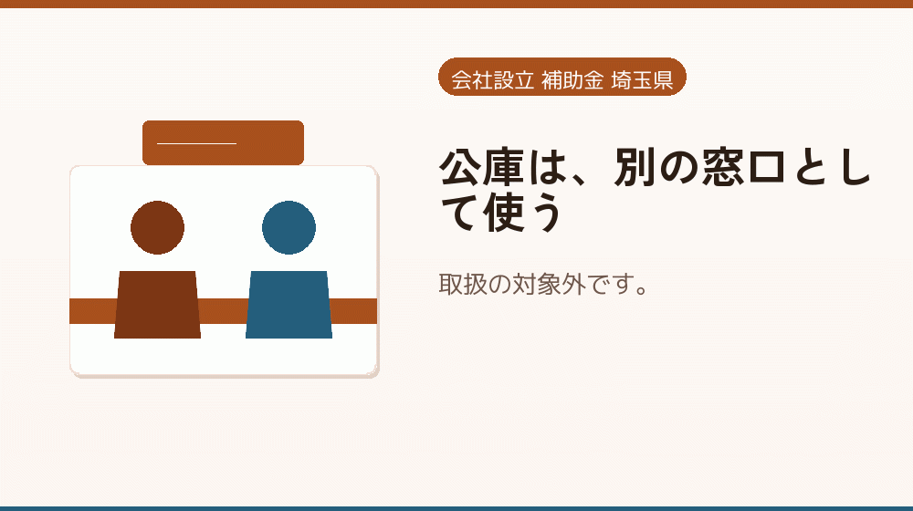 公庫は、別の窓口として使う|会社設立の補助金と支援