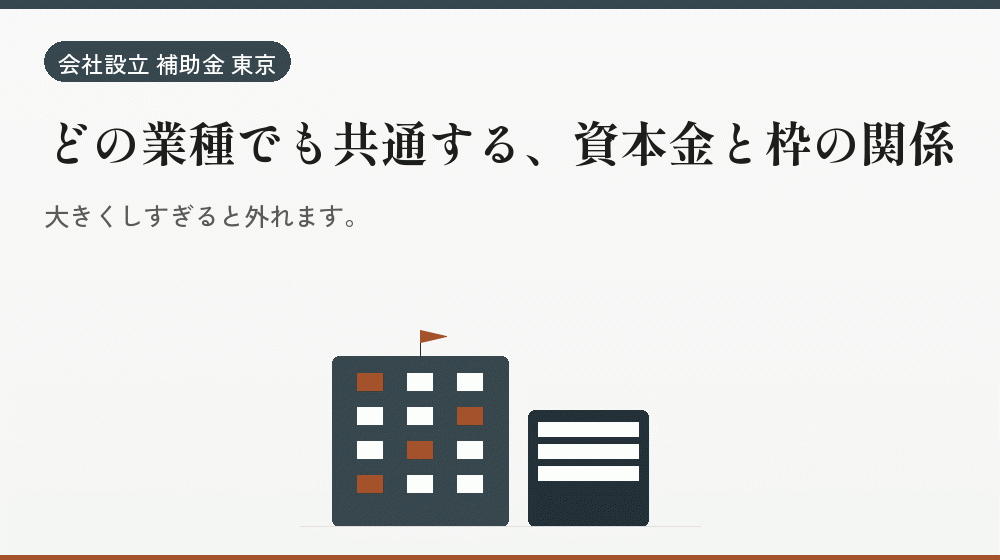 どの業種でも共通する、資本金と枠の関係｜会社設立の補助金と支援