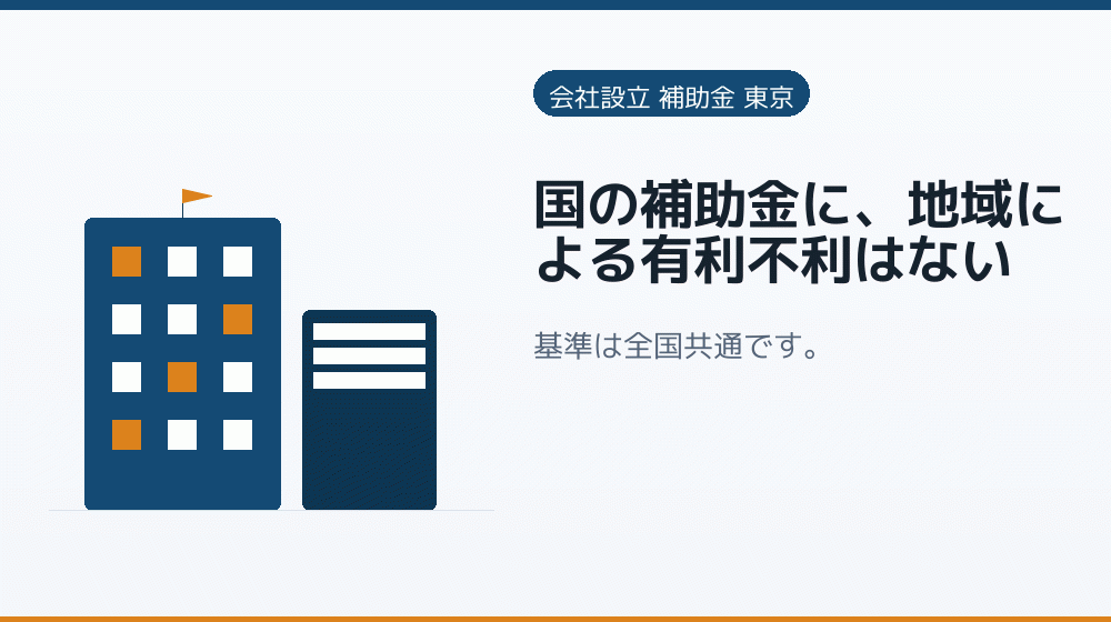 国の補助金に、地域による有利不利はない｜会社設立の補助金と支援