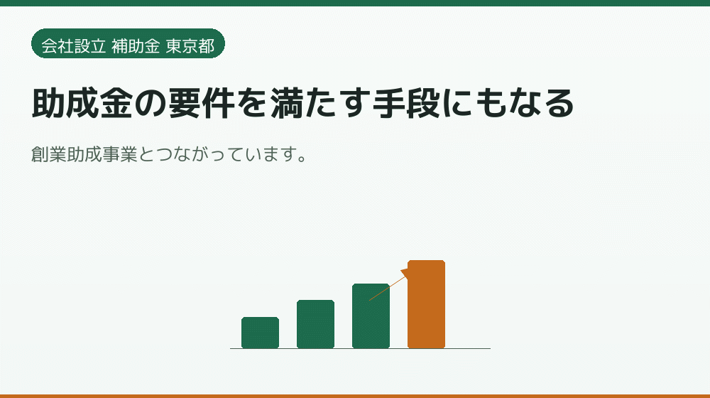 助成金の要件を満たす手段にもなる｜会社設立の補助金と支援
