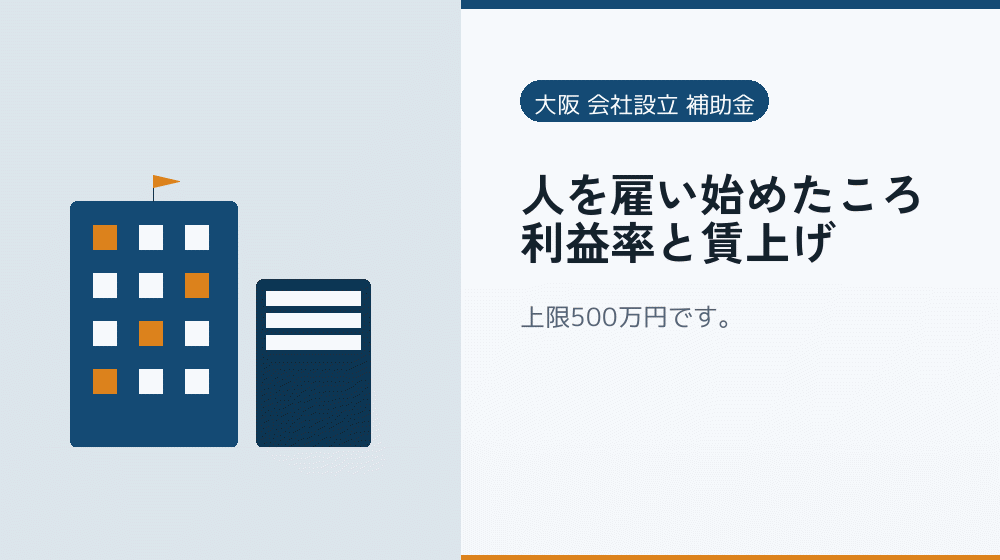 人を雇い始めたころ|利益率と賃上げ|会社設立の補助金と支援