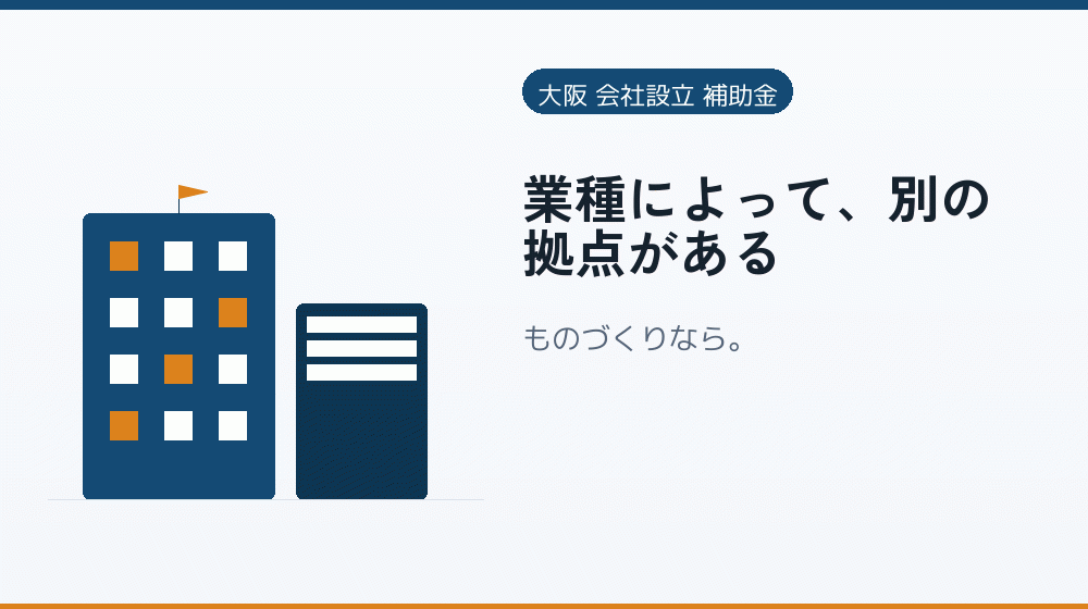 業種によって、別の拠点がある|会社設立の補助金と支援