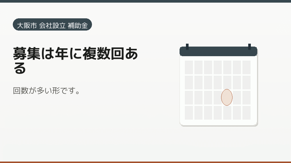 募集は年に複数回ある｜会社設立の補助金と支援