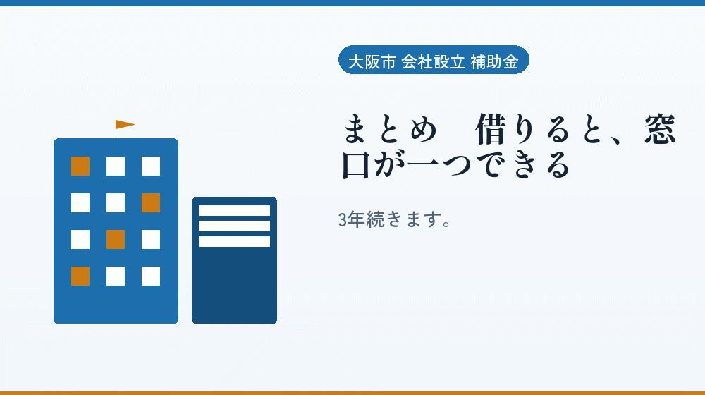 まとめ｜借りると、窓口が一つできる｜会社設立の補助金と支援