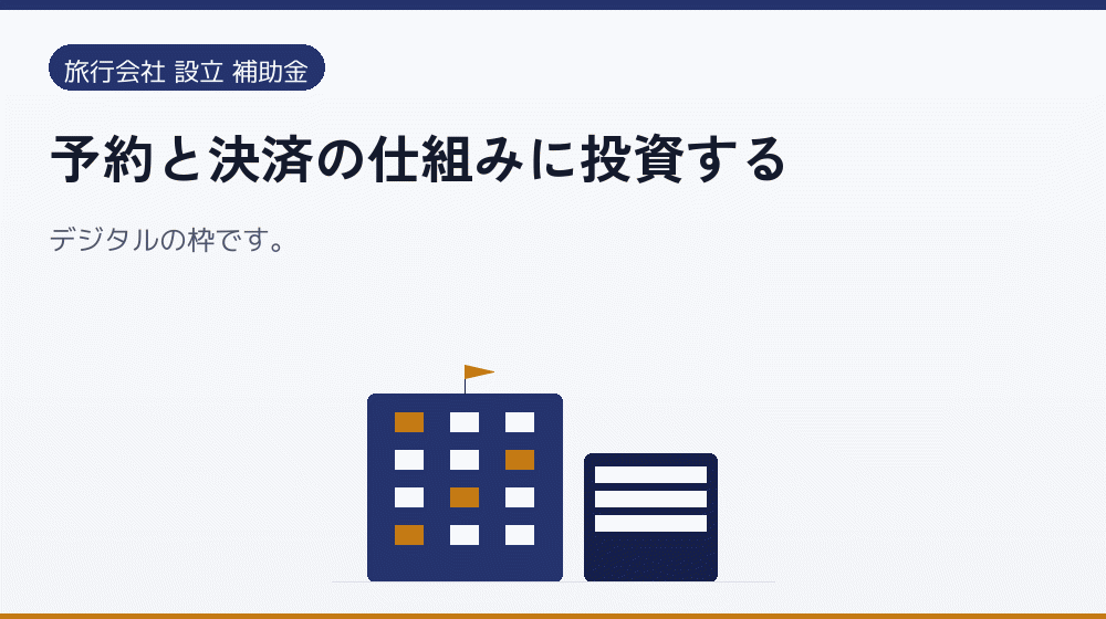 予約と決済の仕組みに投資する｜会社設立の補助金と支援