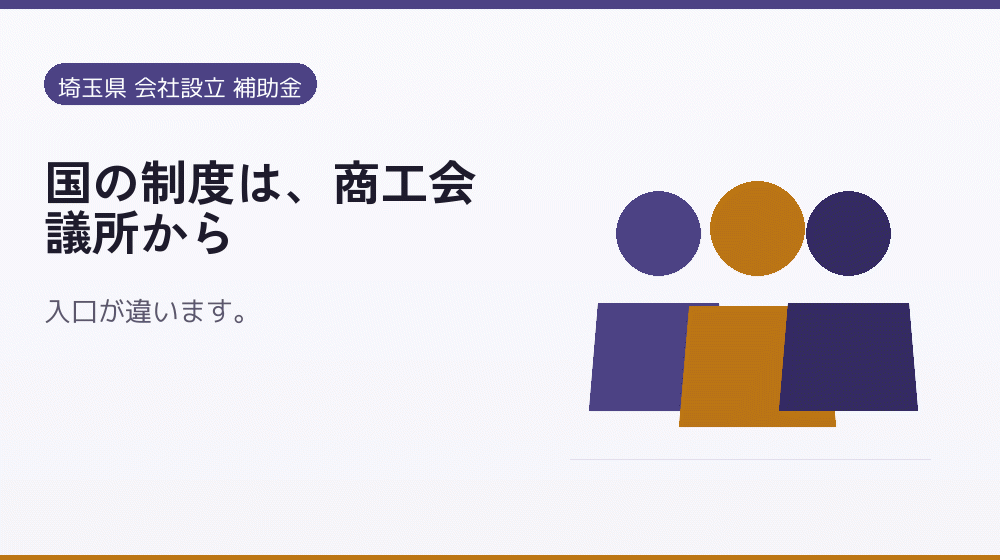 国の制度は、商工会議所から｜会社設立の補助金と支援