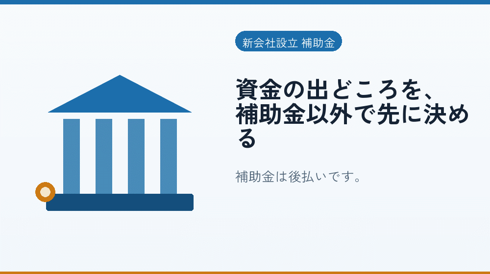 資金の出どころを、補助金以外で先に決める｜会社設立の補助金と支援