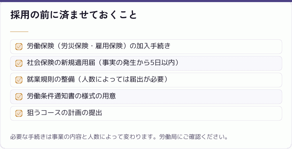 採用の前に済ませておくこと｜会社設立の補助金