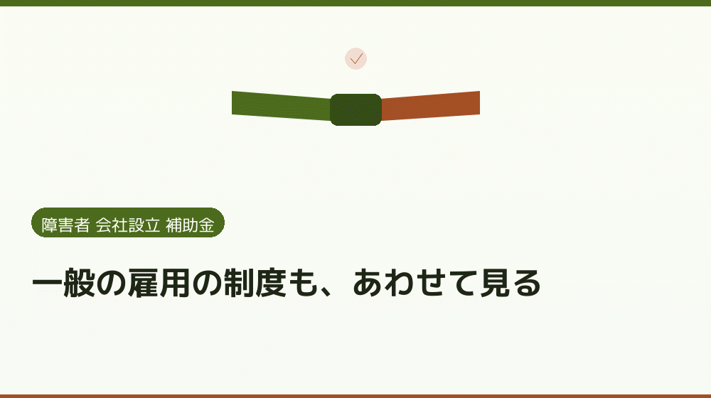 一般の雇用の制度も、あわせて見る|会社設立の補助金と支援