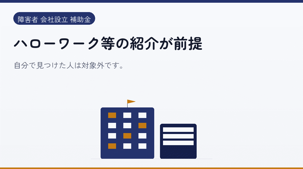 ハローワーク等の紹介が前提｜会社設立の補助金と支援
